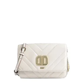 Delphine Crossbody Bag with Flap -Cashew