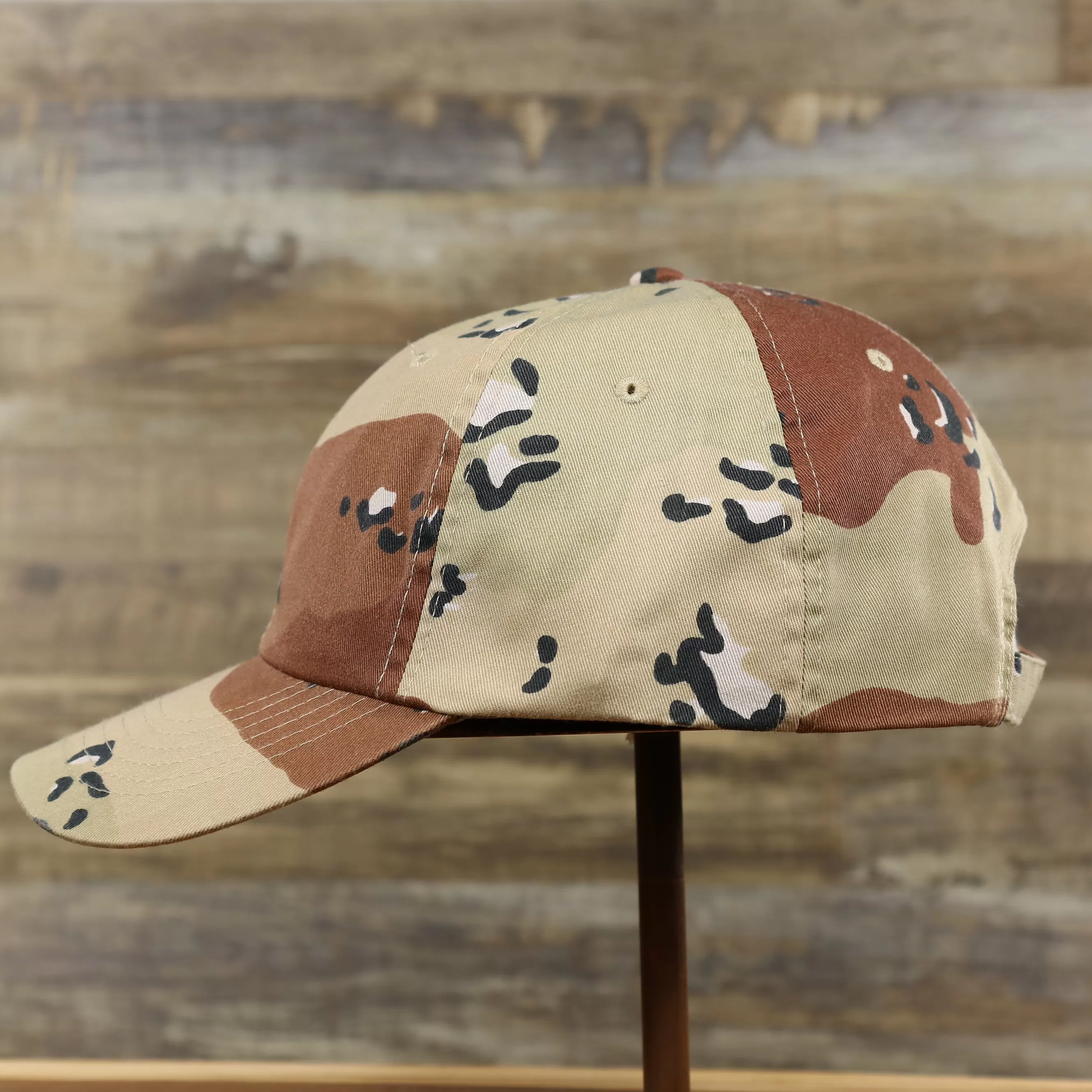 Desert Camo Bent Brim Blank Baseball Hat | Tan Dad Hat