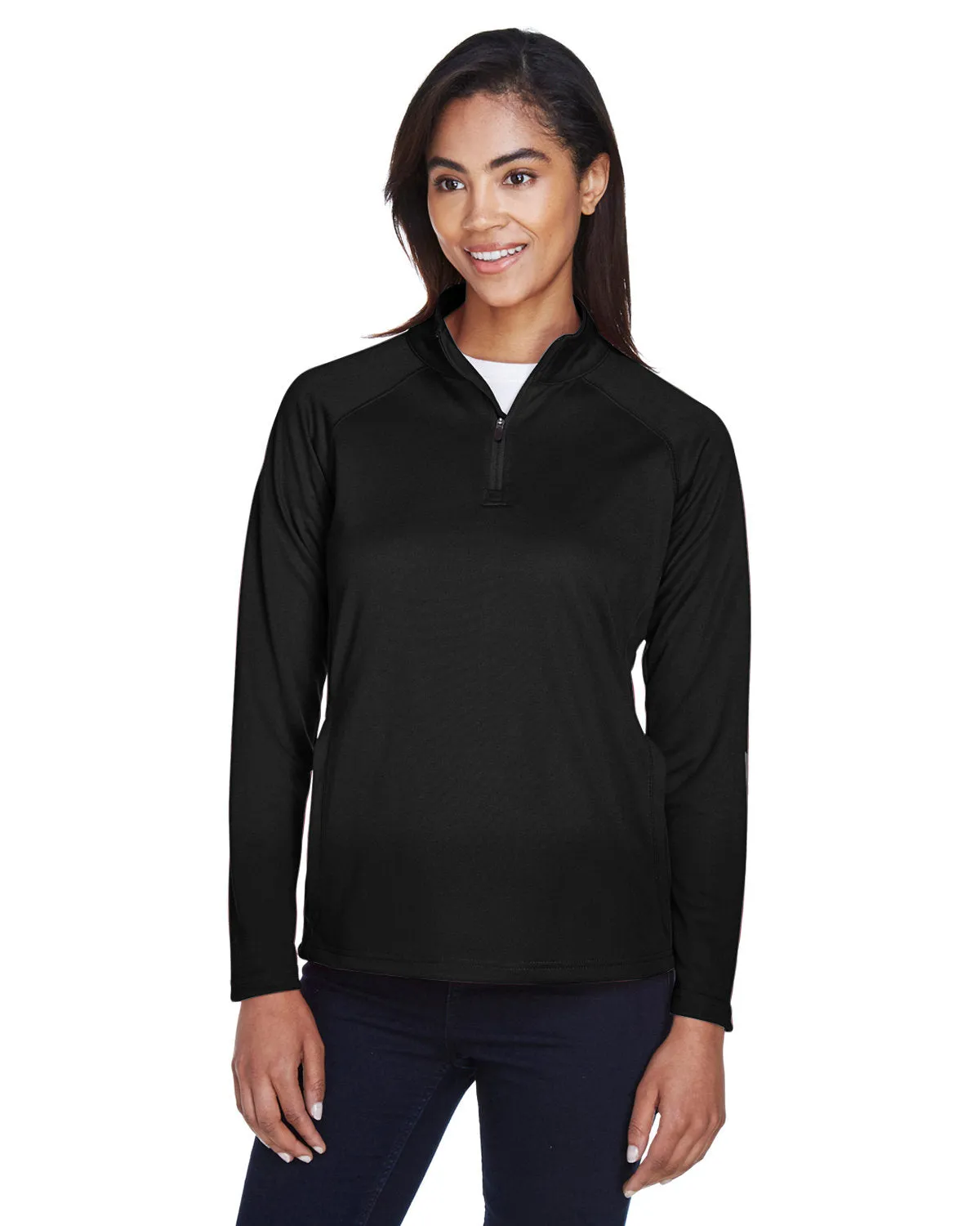 Devon & Jones Ladies Stretch Tech-Shell Compass Quarter-Zip