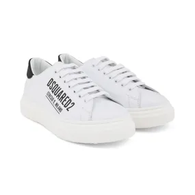 Dsquared2 Unisex White Sneaker With Black Details