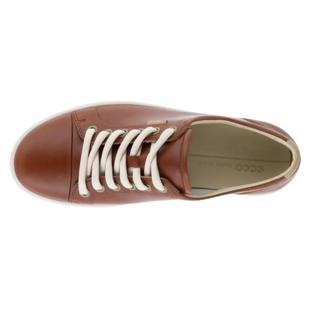 Ecco Soft 7 Cognac Leather Sneaker (Women's)