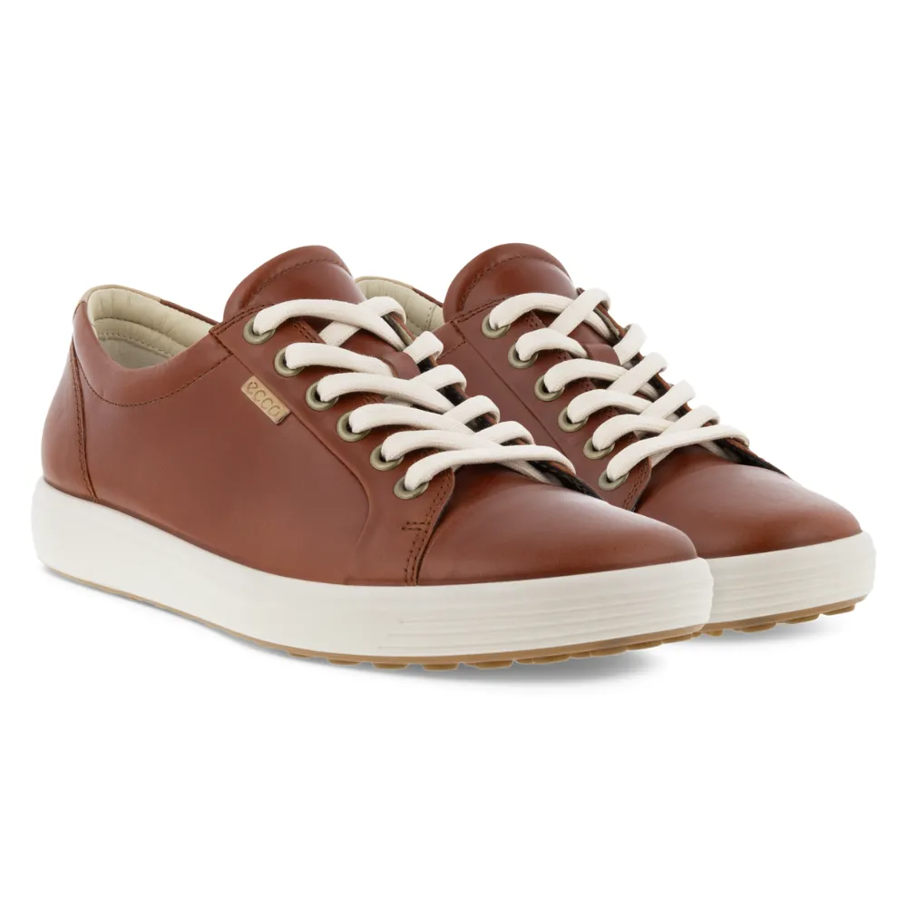 Ecco Soft 7 Cognac Leather Sneaker (Women's)