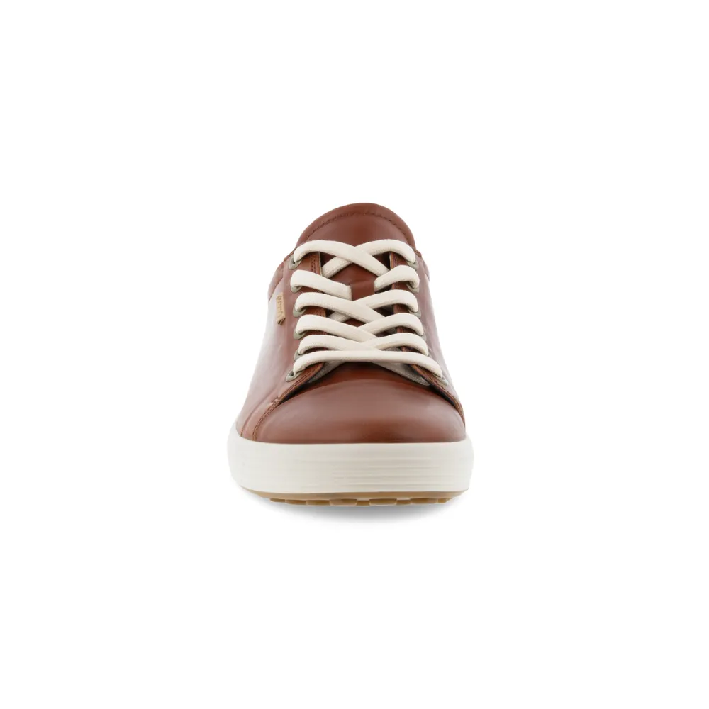 Ecco Soft 7 Cognac Leather Sneaker (Women's)