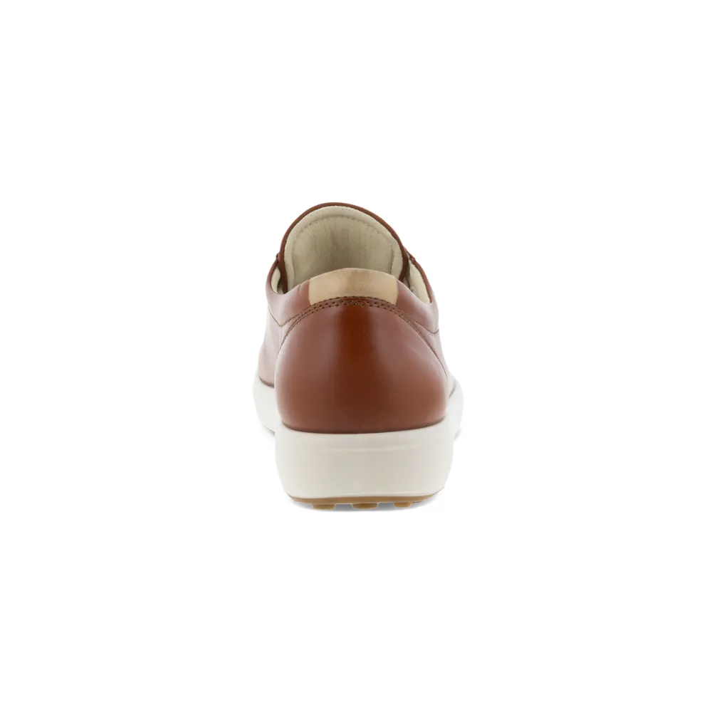 Ecco Soft 7 Cognac Leather Sneaker (Women's)