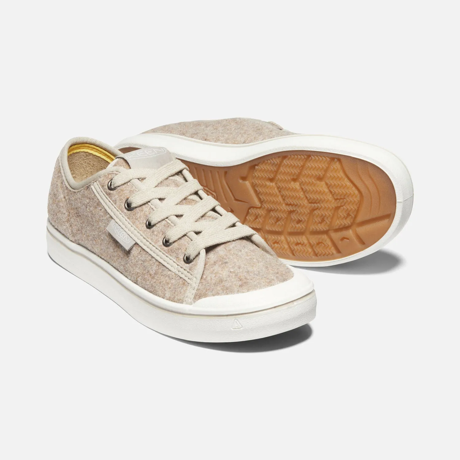  Elsa Sustainable Felt Retro Sneaker in Taupe CLOSEOUTS  