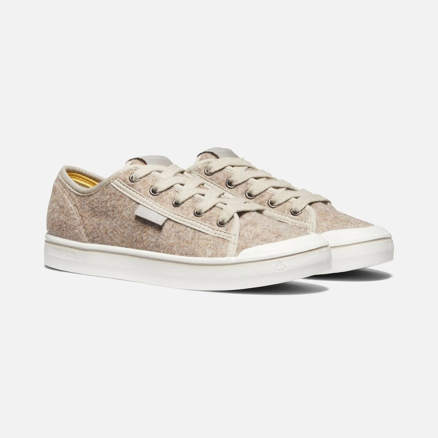  Elsa Sustainable Felt Retro Sneaker in Taupe CLOSEOUTS  