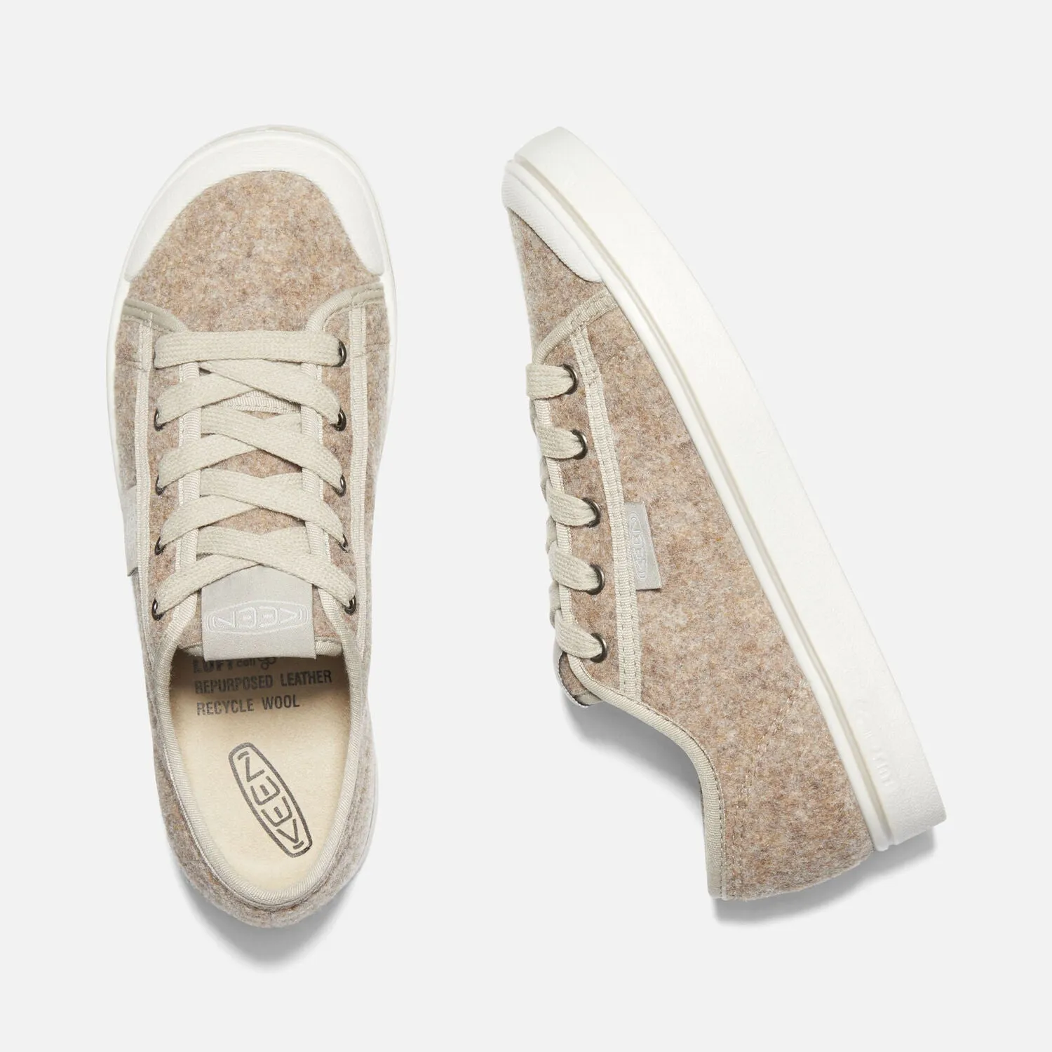  Elsa Sustainable Felt Retro Sneaker in Taupe CLOSEOUTS  