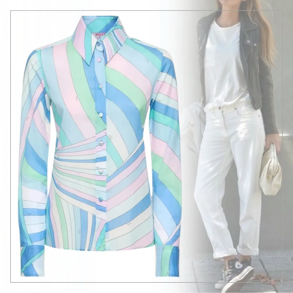 Emilio Pucci  |Casual Style Long Sleeves Cotton Party Style Office Style