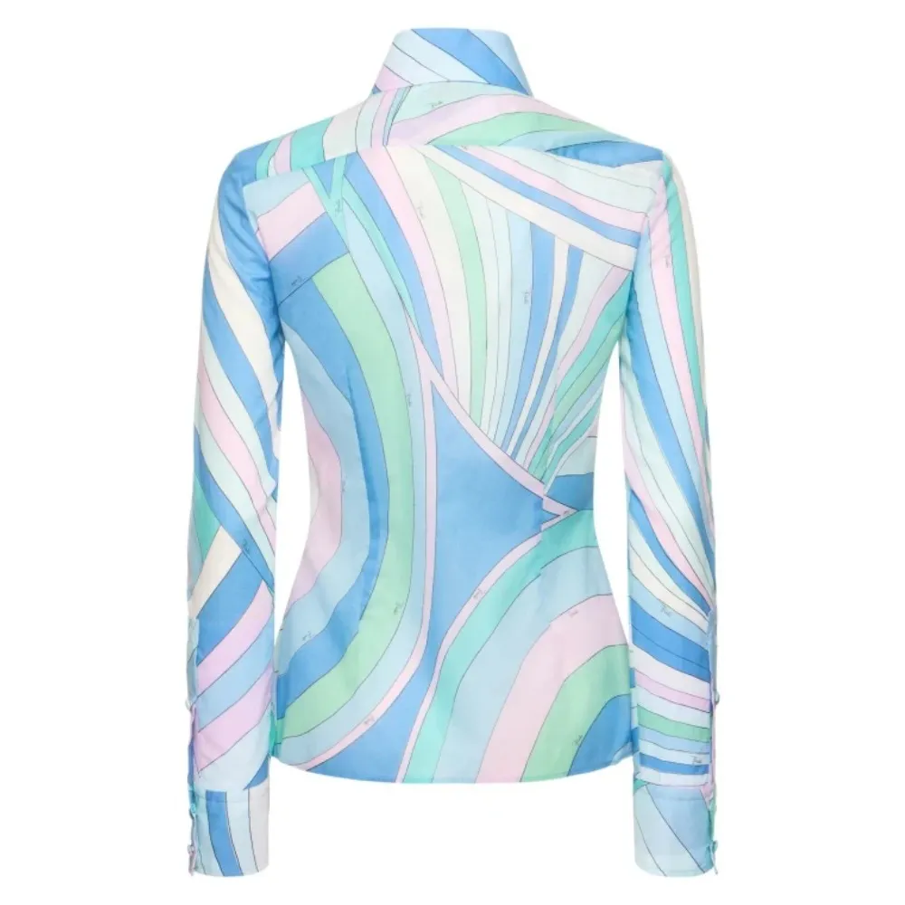 Emilio Pucci  |Casual Style Long Sleeves Cotton Party Style Office Style