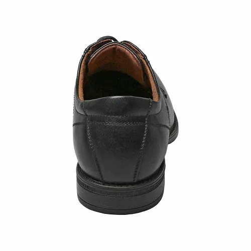 Florsheim Midtown Black Leather Plain Toe Oxfords