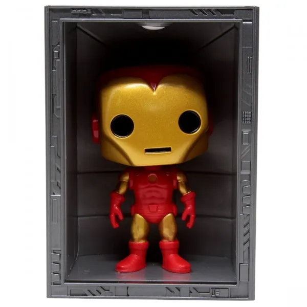 Funko POP Deluxe Marvel - Hall Of Armor Iron Man Model 4 PX Previews Exclusive (red / gold)