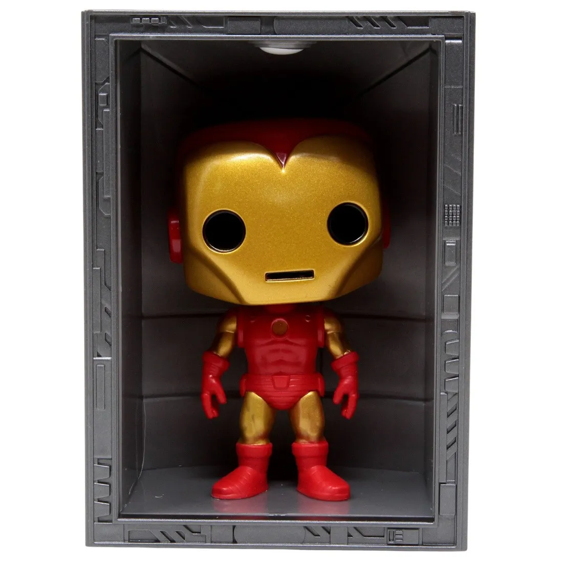 Funko POP Deluxe Marvel - Hall Of Armor Iron Man Model 4 PX Previews Exclusive (red / gold)