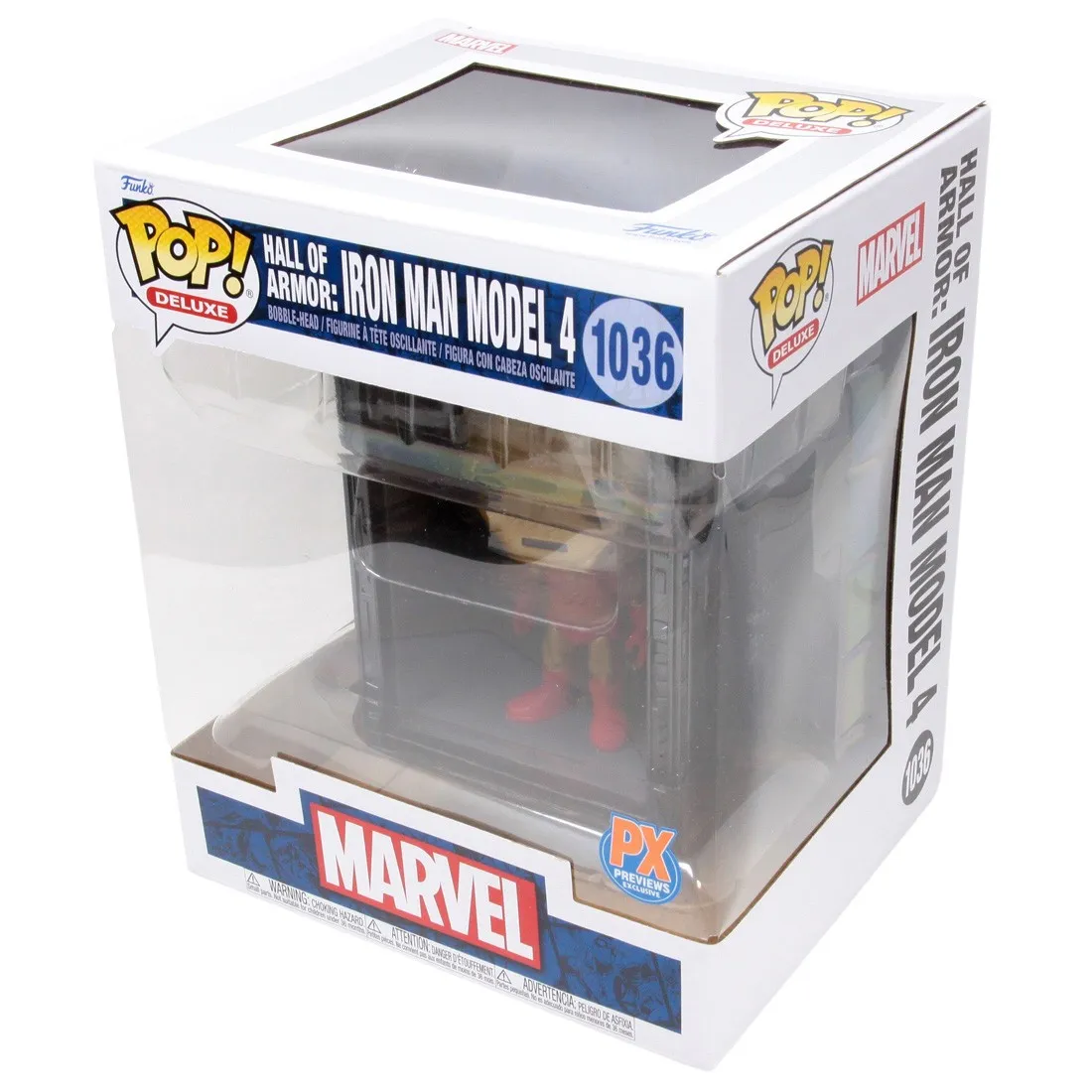 Funko POP Deluxe Marvel - Hall Of Armor Iron Man Model 4 PX Previews Exclusive (red / gold)