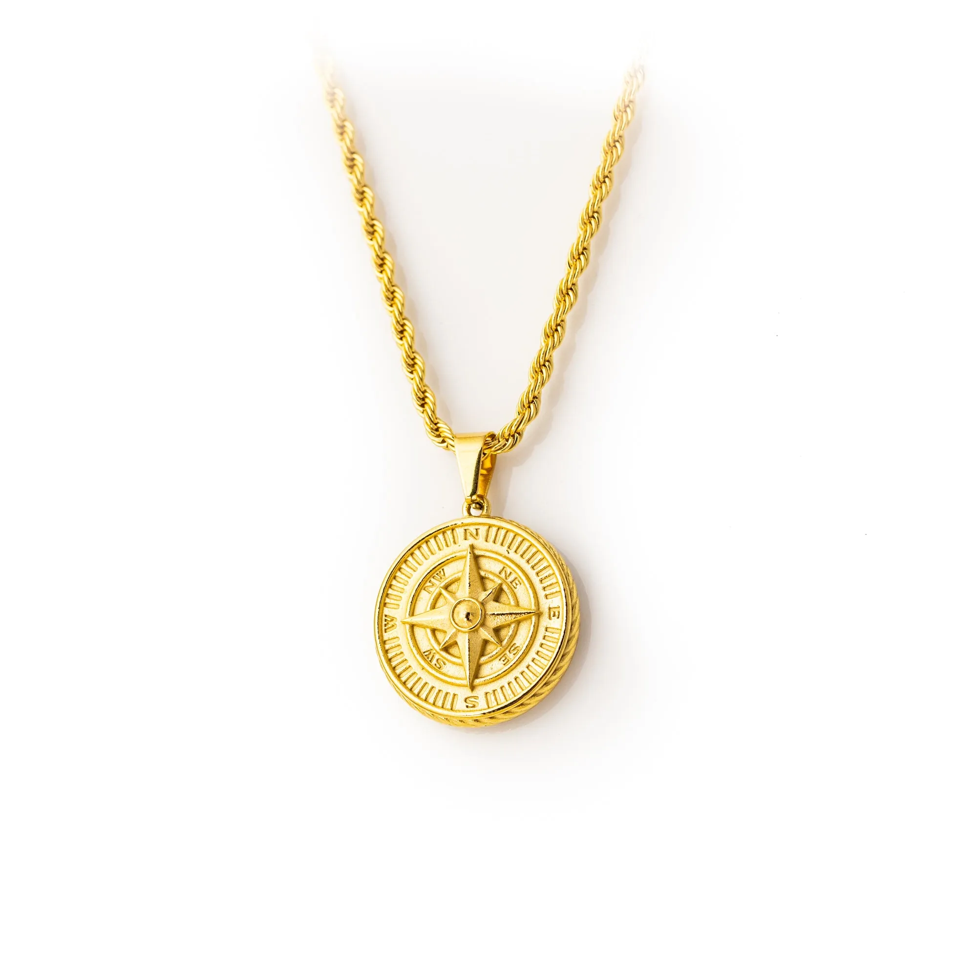 Gold Compass Necklace