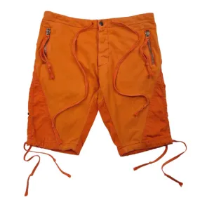 Greg Lauren Orange Fleece Tent Shorts 