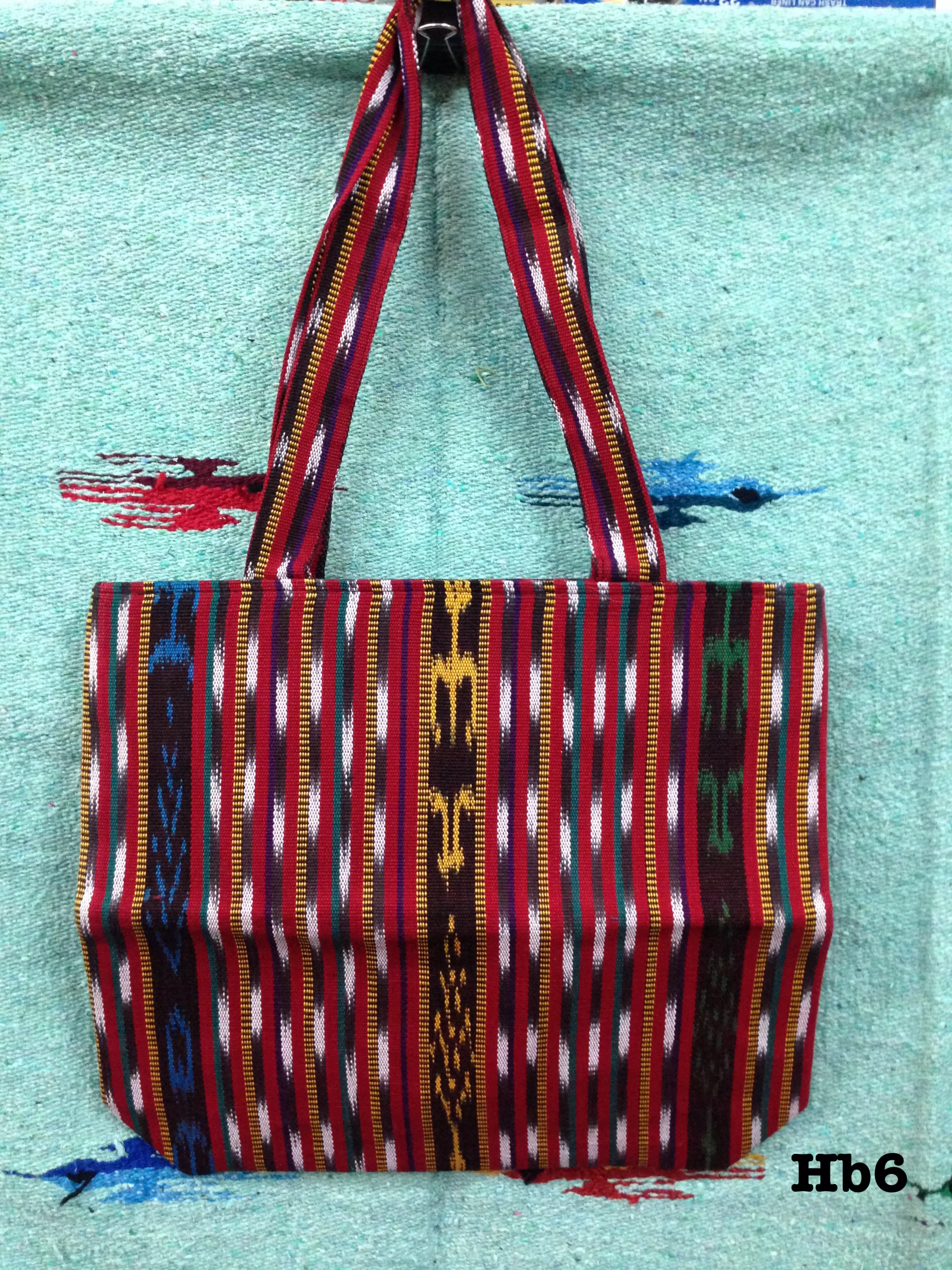 Guatemalan handwoven cotton tote bags.