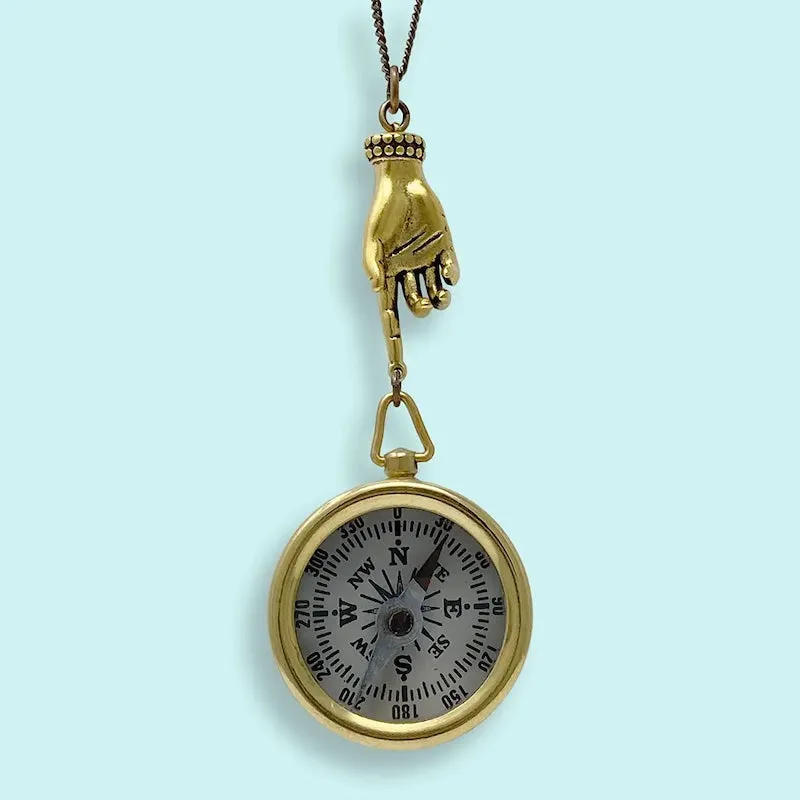 Guiding Hand Compass Necklace