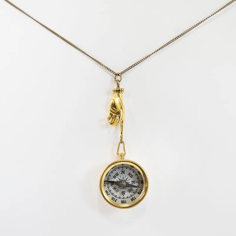 Guiding Hand Compass Necklace