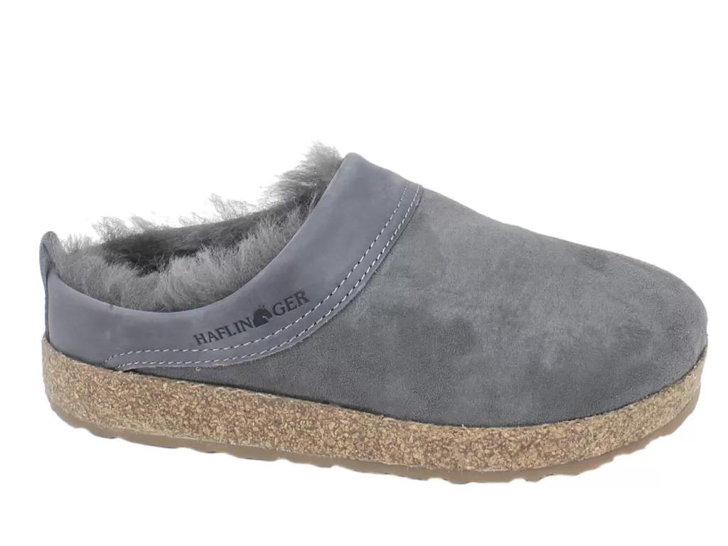 Haflinger Clogs Sheepskin Snowbird Grey