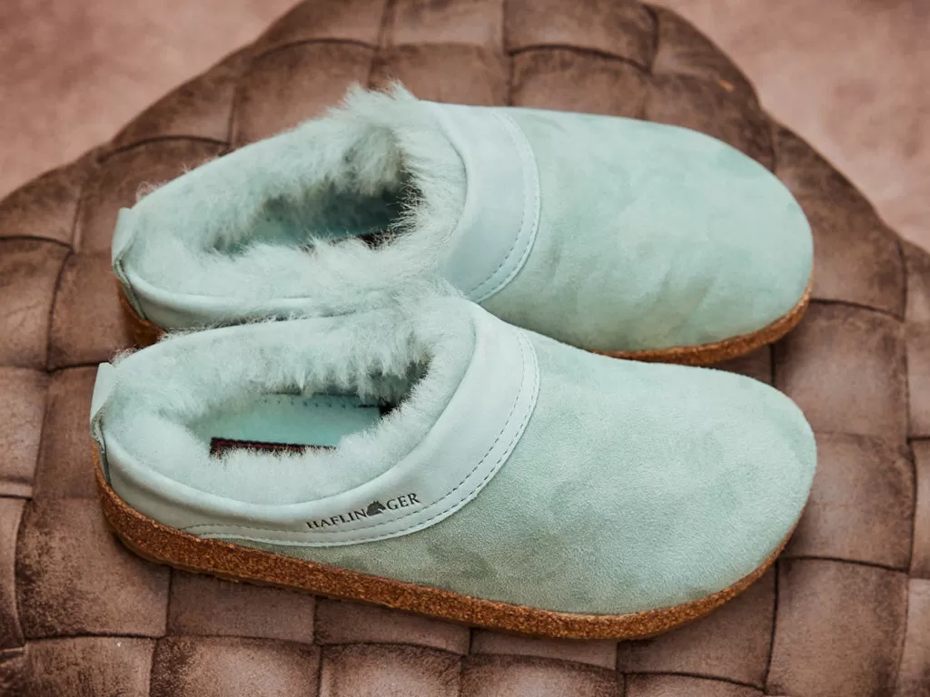 Haflinger Clogs Sheepskin Snowbird Mint