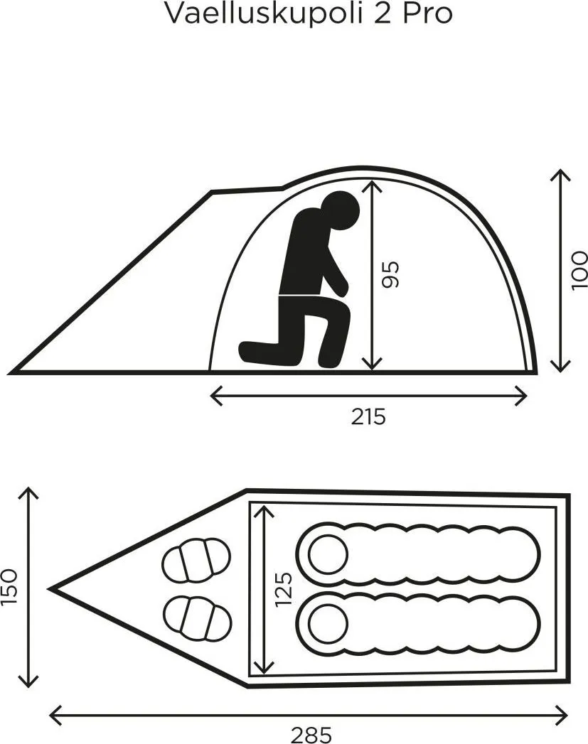 Halti Vaelluskupoli 2 Tent Forest Green | Buy Halti Vaelluskupoli 2 Tent Forest Green here | Outnorth