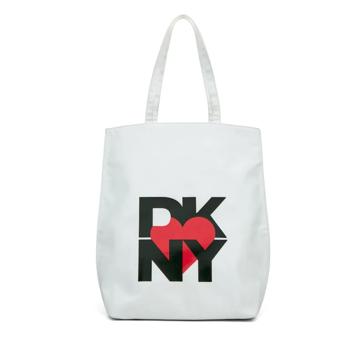 Heart Of NY Medium Tote -White/Gold