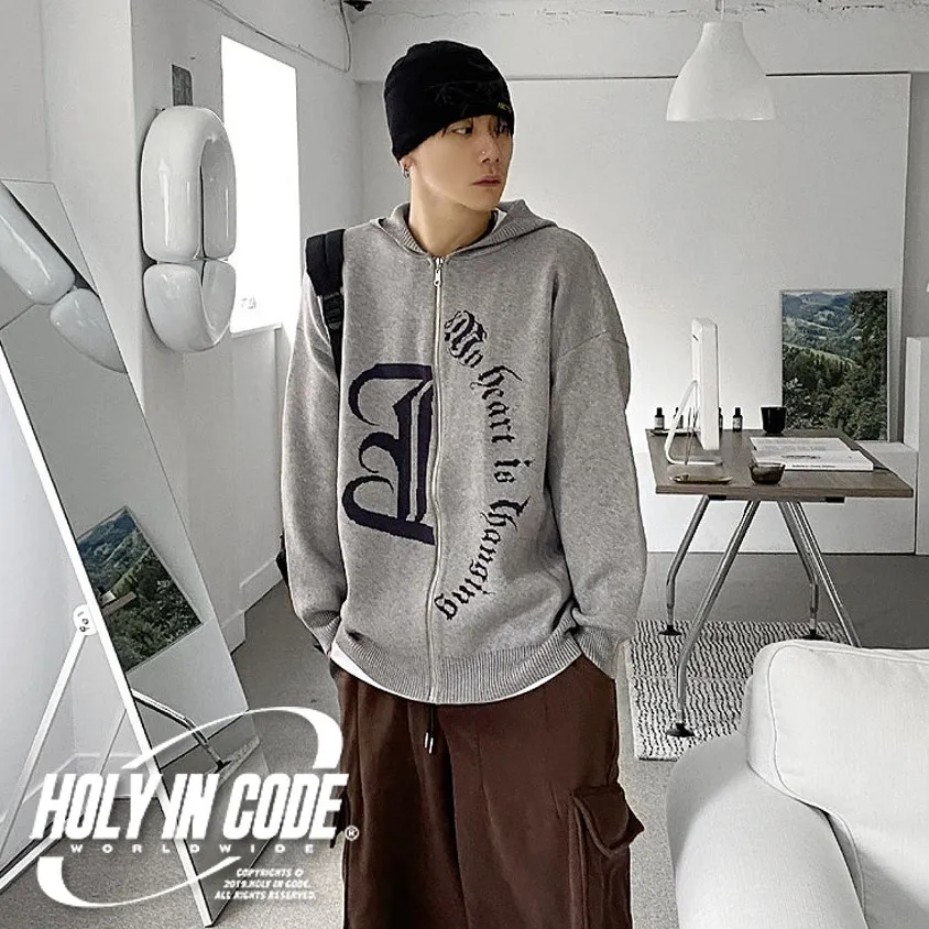 HOLY IN CODE  |Casual Style Unisex Street Style Long Sleeves Cotton