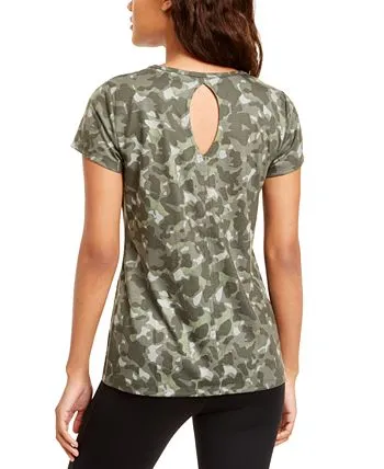 ID Ideology Women's Camo T-Shirt Green Size X-Large