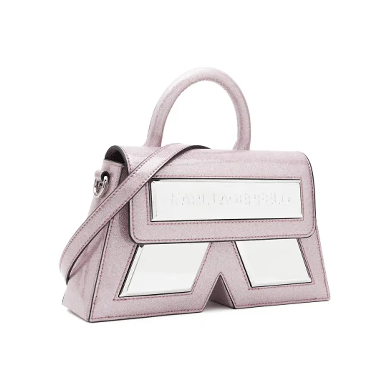 Ikon/K Small Glitter Crossbody Bag -Pink