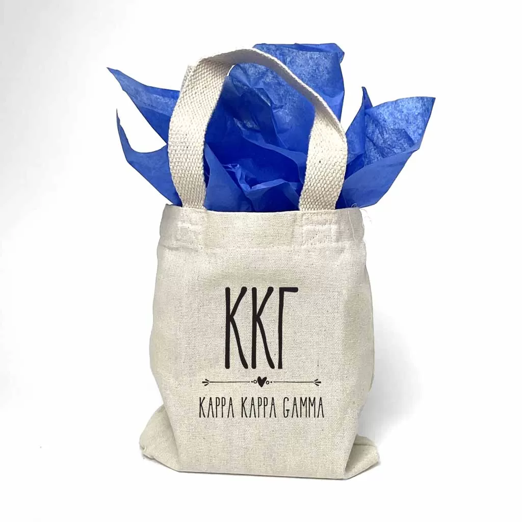 Kappa Kappa Gamma Boho Design on Mini Tote Gift Bag