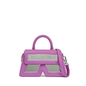 K/Ikon Small Croc-Effect Crossbody Bag -Mauve