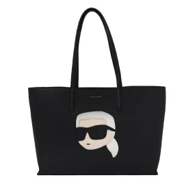 K/Ikonik Grainy Leather Tote -Black