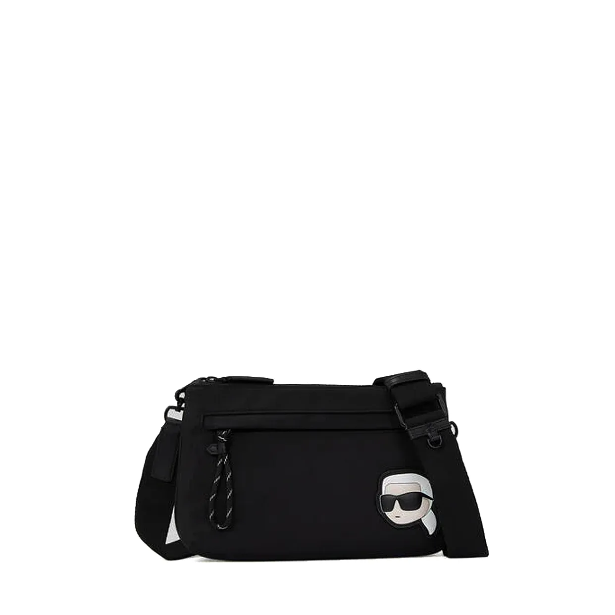 K/Ikonik Nylon Twin Puch Crossbody -Black