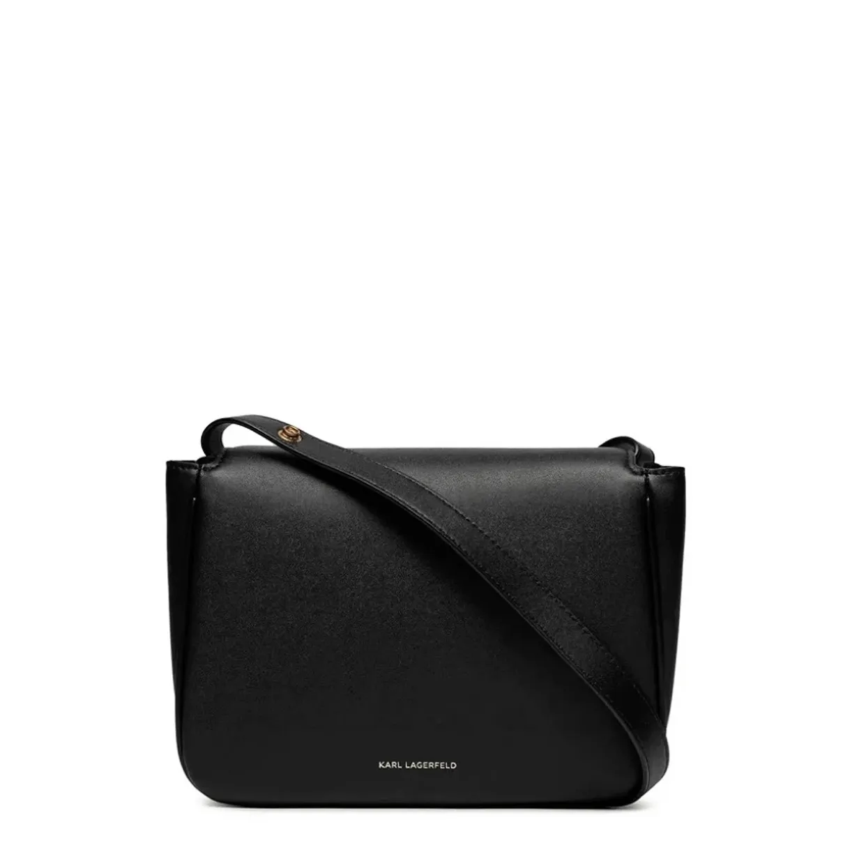 K/Letters Flap Crossbody -Black