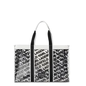 K/Logo Beach Tote -Black/White