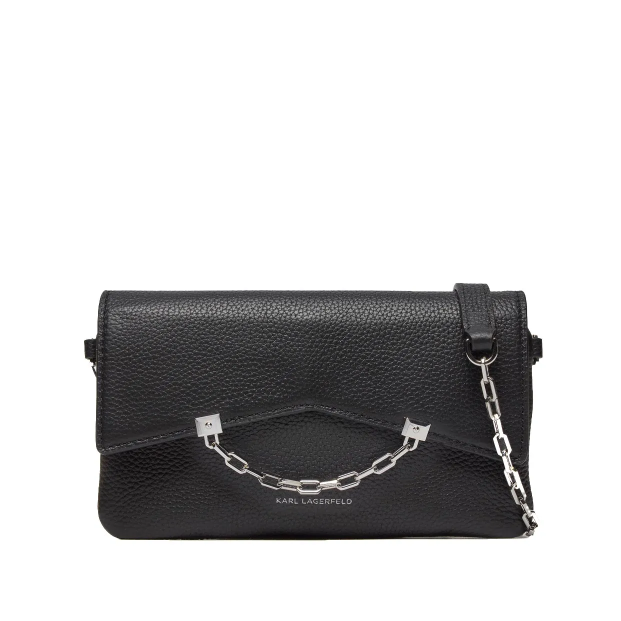 K/Seven Mini Grainy-Leather Crossbody Bag -Black