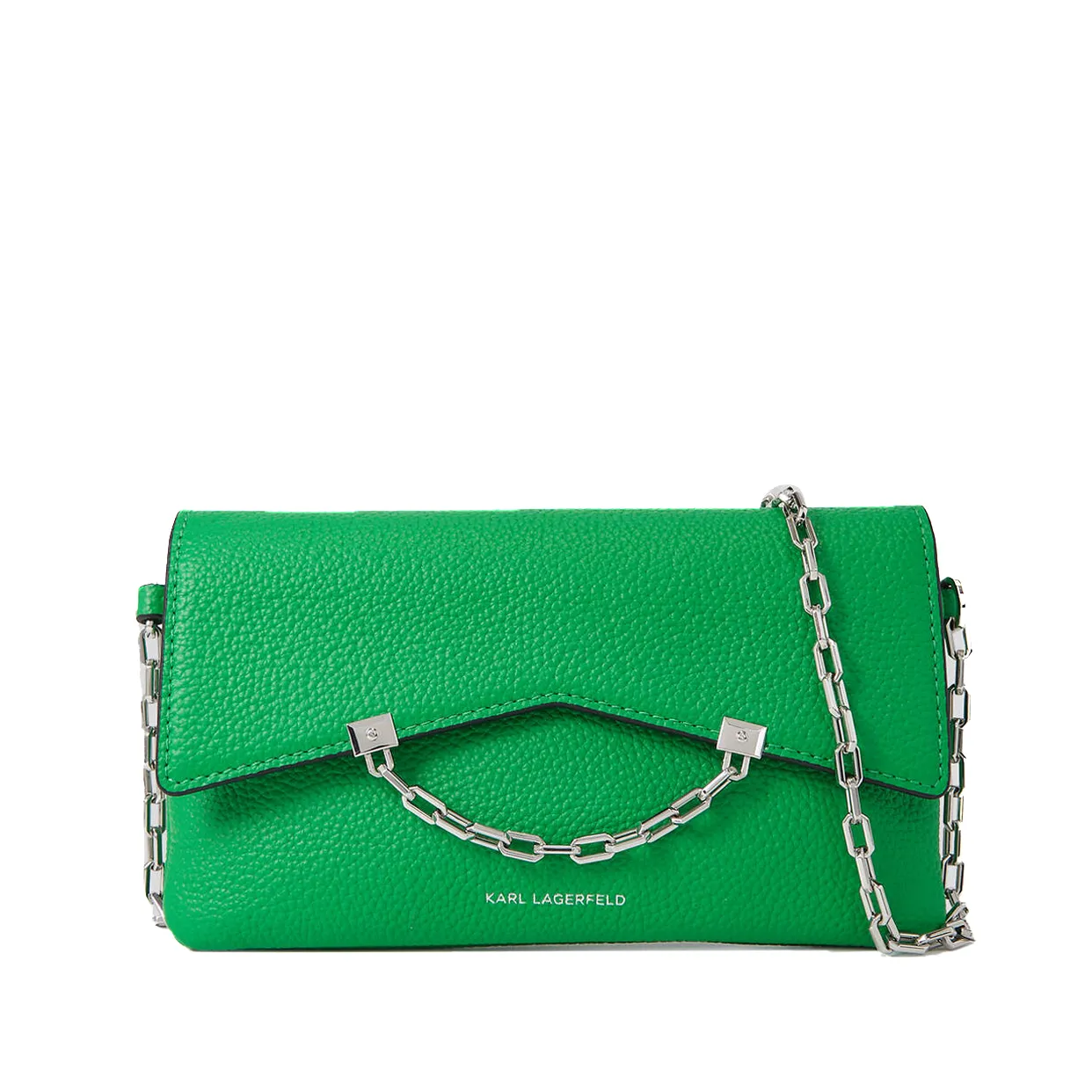 K/Seven Mini Grainy-Leather Crossbody Bag -Green