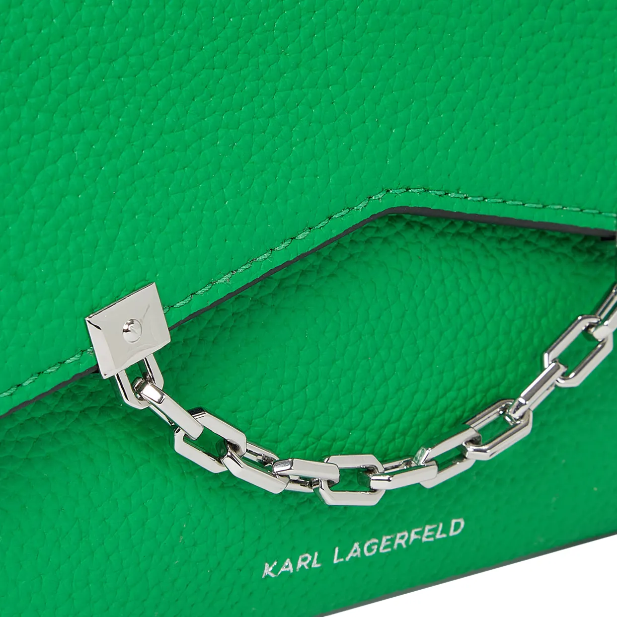 K/Seven Mini Grainy-Leather Crossbody Bag -Green