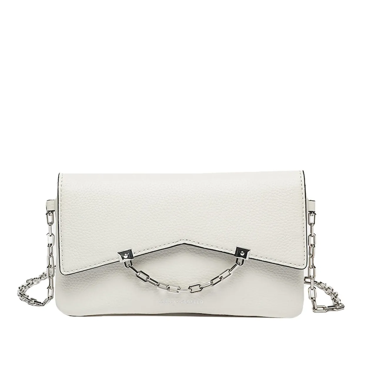 K/Seven Mini Grainy-Leather Crossbody Bag -White