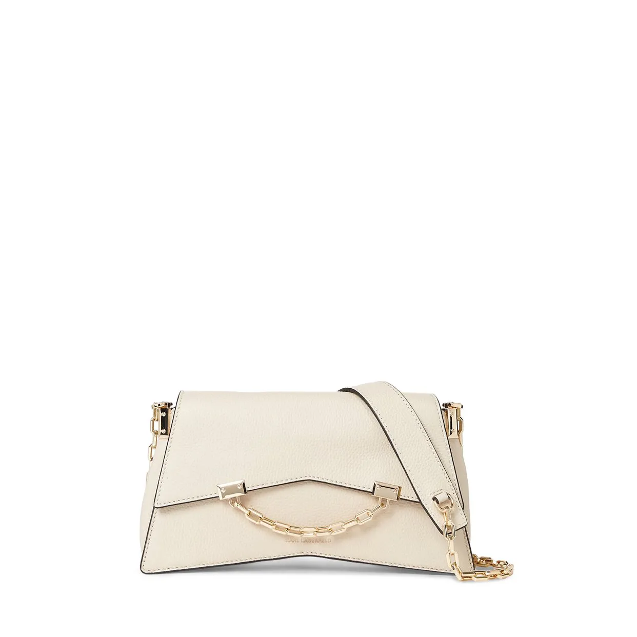 K/Seven Small Grainy-Leather Crossbody Bag -Cream