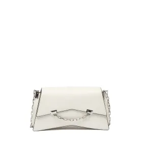 K/Seven Small Grainy-Leather Crossbody Bag -White