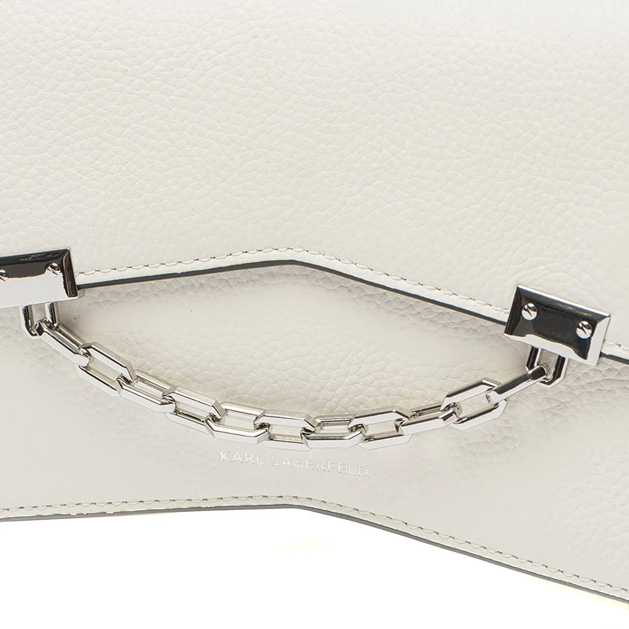 K/Seven Small Grainy-Leather Crossbody Bag -White