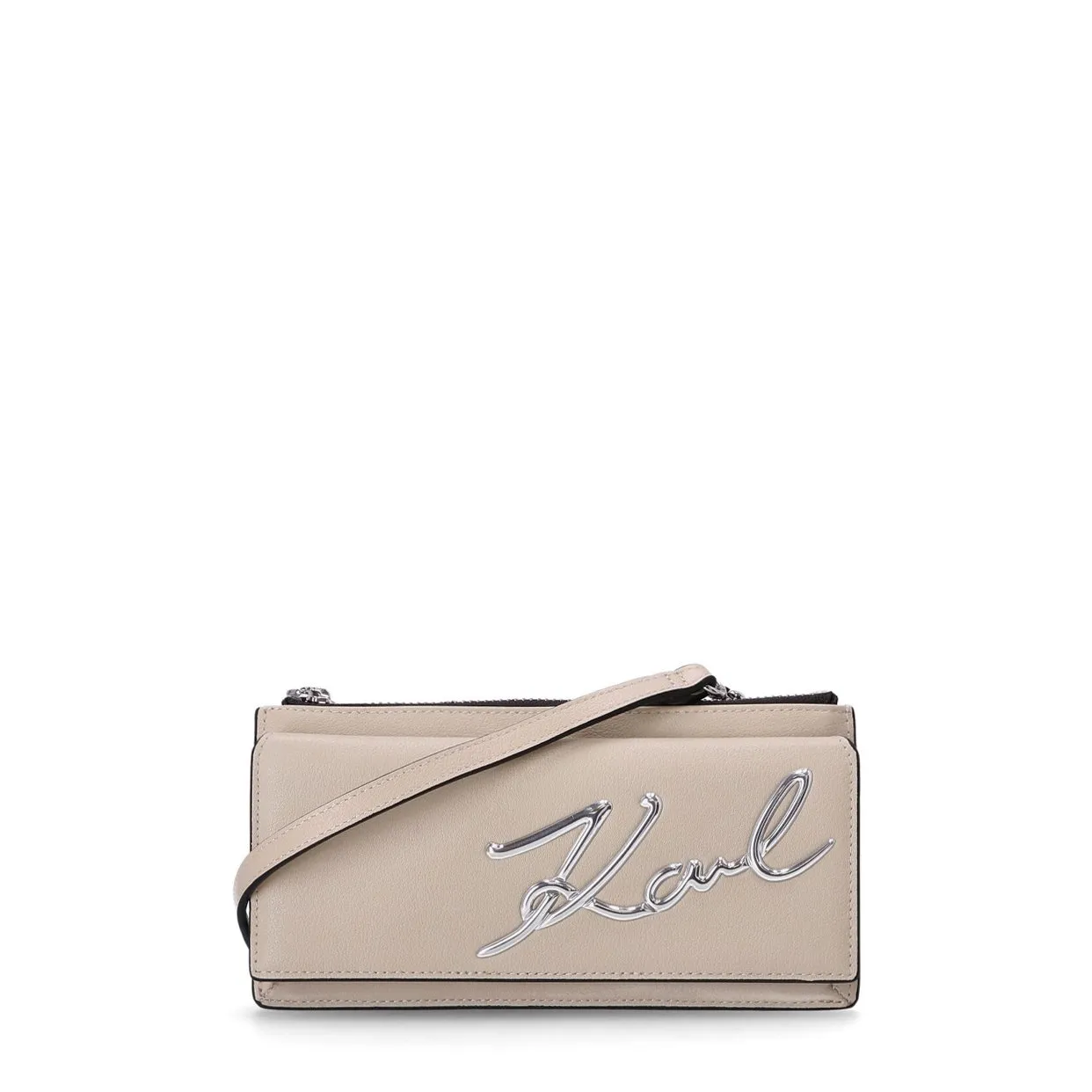 K/Signature Crossbody Bag -Cream