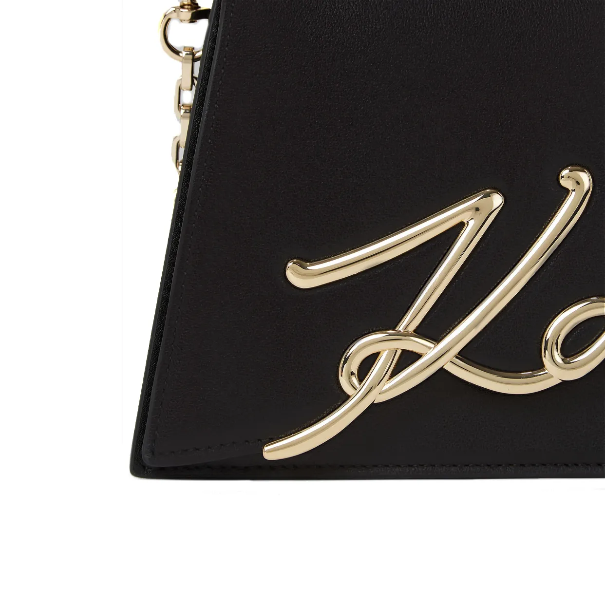 K/Signature Medium Crossbody Bag -Black/Gold