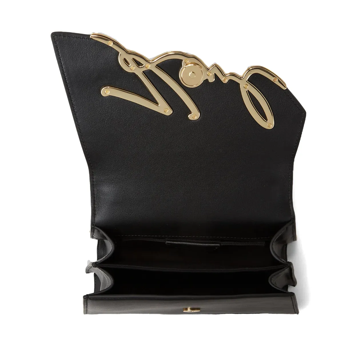 K/Signature Medium Crossbody Bag -Black/Gold