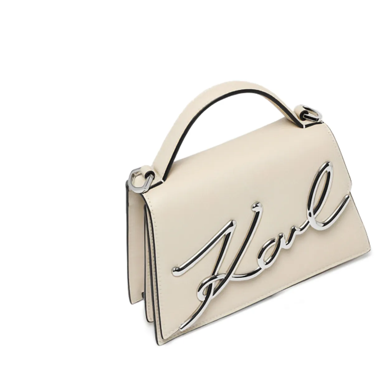 K/Signature Small Crossbody Bag -Cream