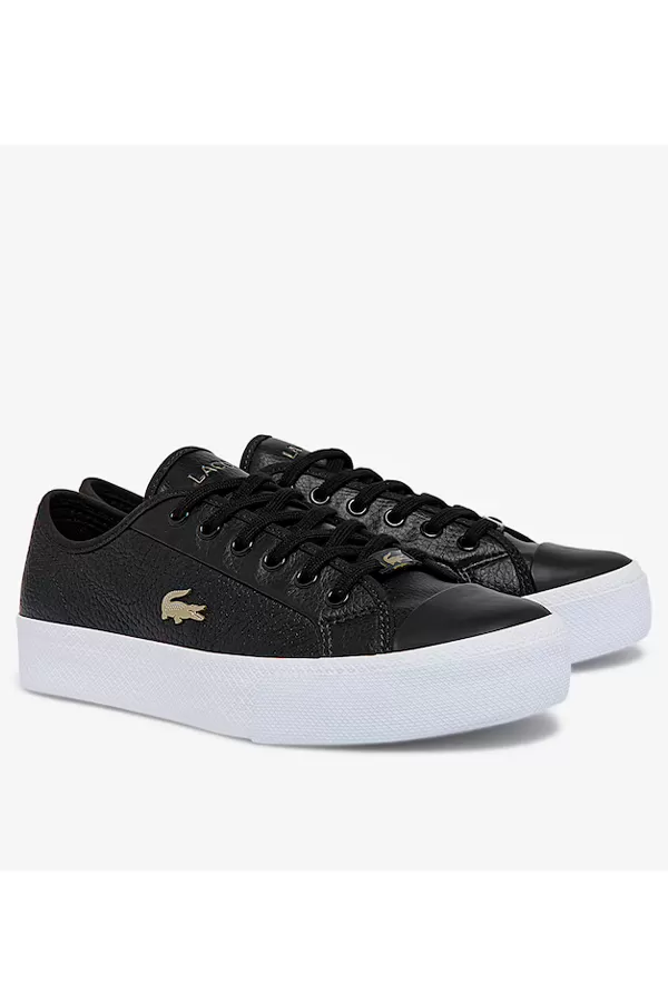 Lacoste Women Gold Logo Sneakers Black