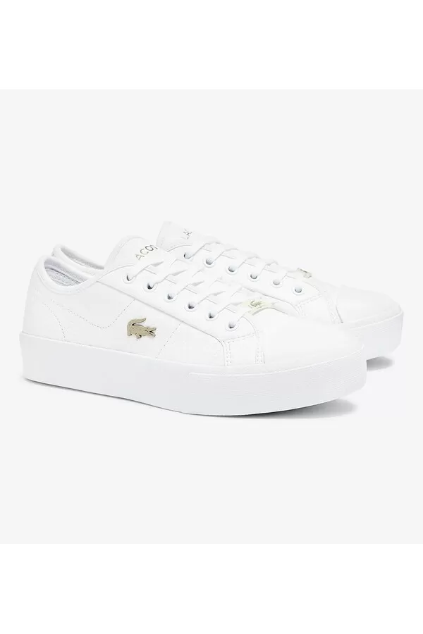 Lacoste Women Gold Logo Sneakers White