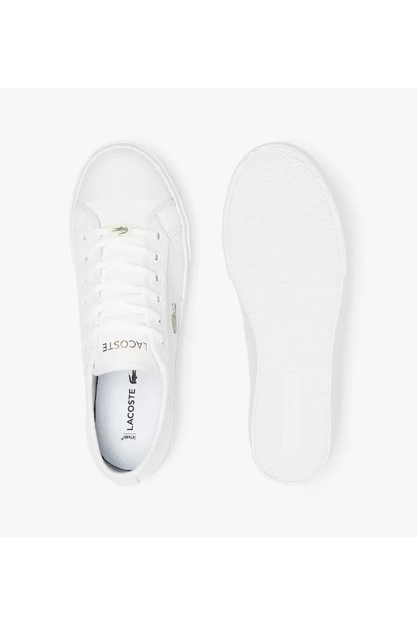 Lacoste Women Gold Logo Sneakers White