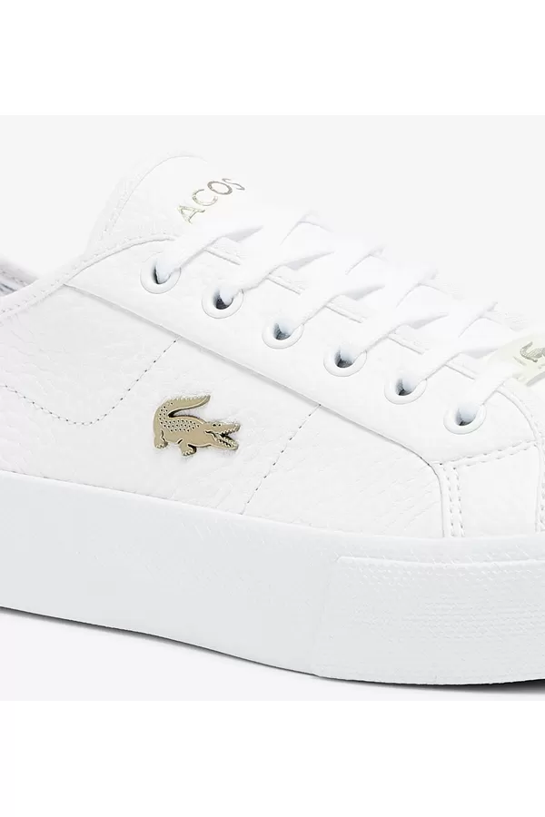 Lacoste Women Gold Logo Sneakers White